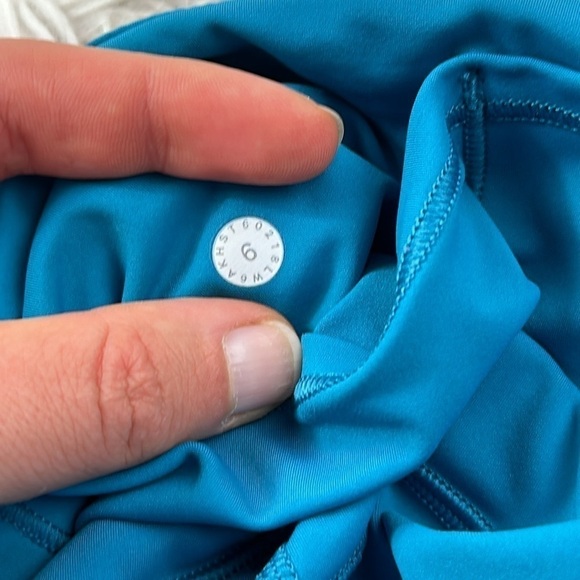 Lululemon Fast & Free Crop II *Nulux 19" Teal Blue - Picture 6 of 6